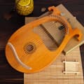 Miniatyrbild 2 av 4: 16-strängad lyraharpa, solid mahognykonstruktion, lätt och portabel, idealisk för nybörjare