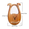 Miniatyrbillede 2 af 2: Lyre Harpe, Solid Mahogni, 16 Stålstrenge,Hjortehoved, S