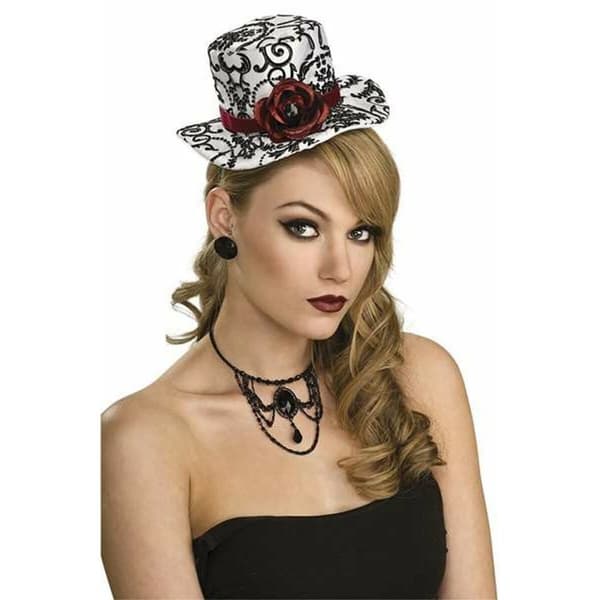 Hat Rubies Sort Mini Hvid Roser