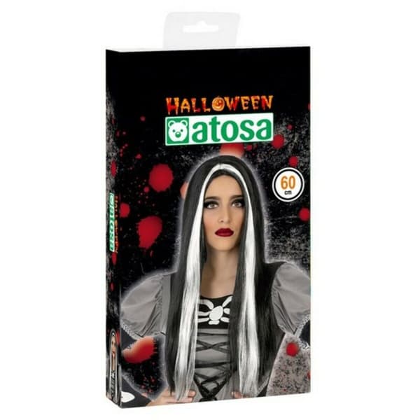 Peruk till Halloween 118189 (60 cm) Vit Svart Grön - Grön