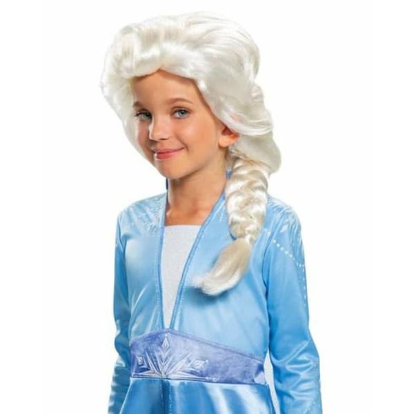 Blond peruk Frozen Elsa Barn