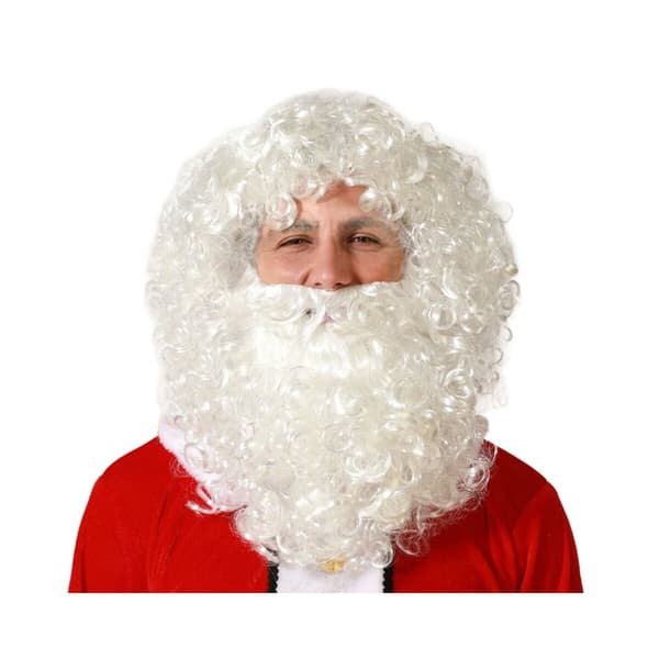 Peruk Tomte Vit Skägg