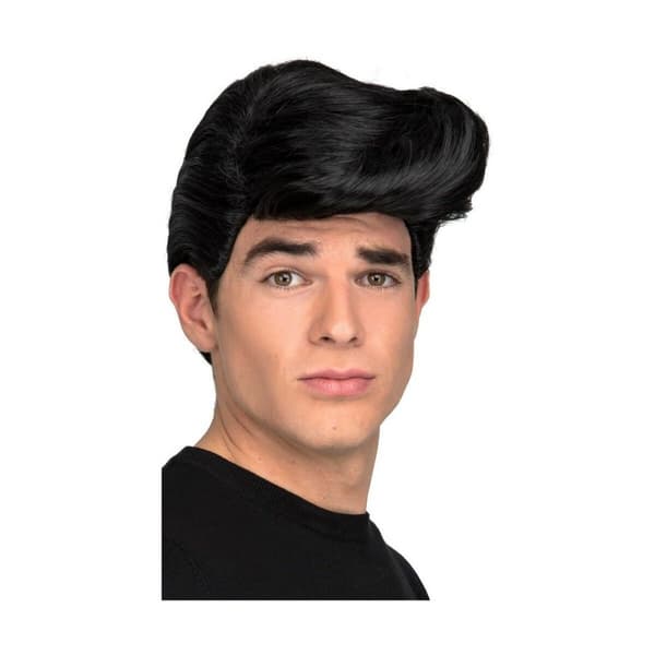 Lyhyttukkainen peruukki Musta Elvis Presley