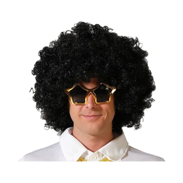 Peruk Svart Afro hår