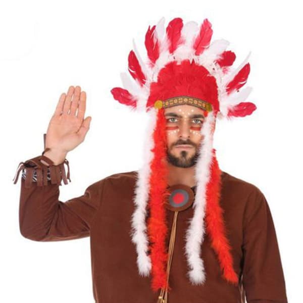 Huvudbonad, indian 58297 Röd American Indian