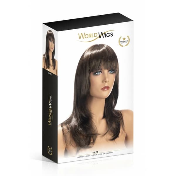 Erotisk Tilbehør World Wigs kate Brun Paryk