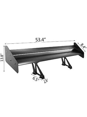 Bagvingespoiler - Letvægts Aluminiumslegering, Aerodynamisk Design, Justerbare Beslag - VEVOR