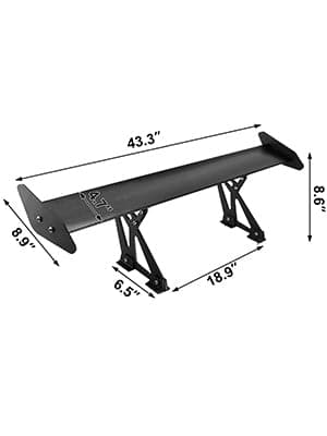 Bagvingespoiler - Letvægts Aluminiumslegering, Aerodynamisk Design, Justerbare Beslag - VEVOR