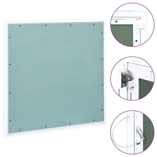 vidaXL adgangspanel med aluminiumsramme og gipsplade 500x500 mm -  Lemme