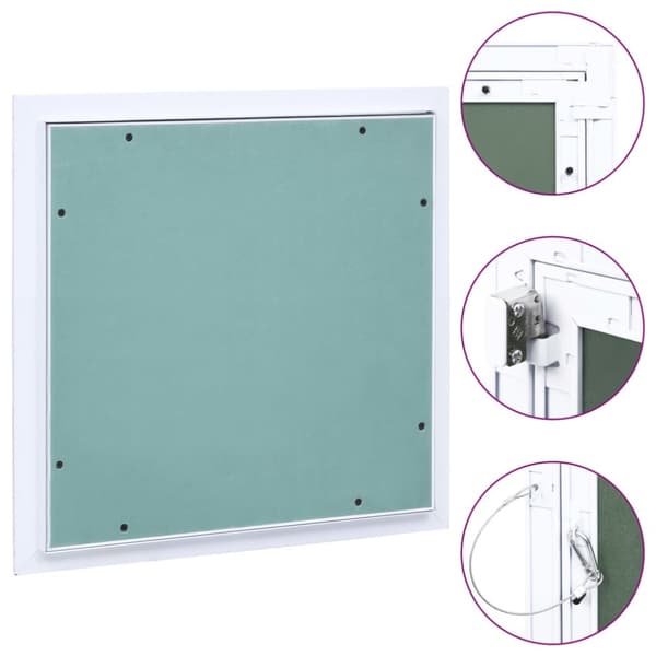 vidaXL adgangspanel med aluminiumsramme og gipsplade 200x200 mm -  Lemme