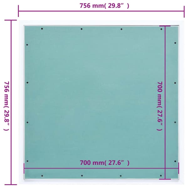 vidaXL Huoltoluukkupaneeli alumiinikehys ja kipsilevy 700x700 mm -  Luukut