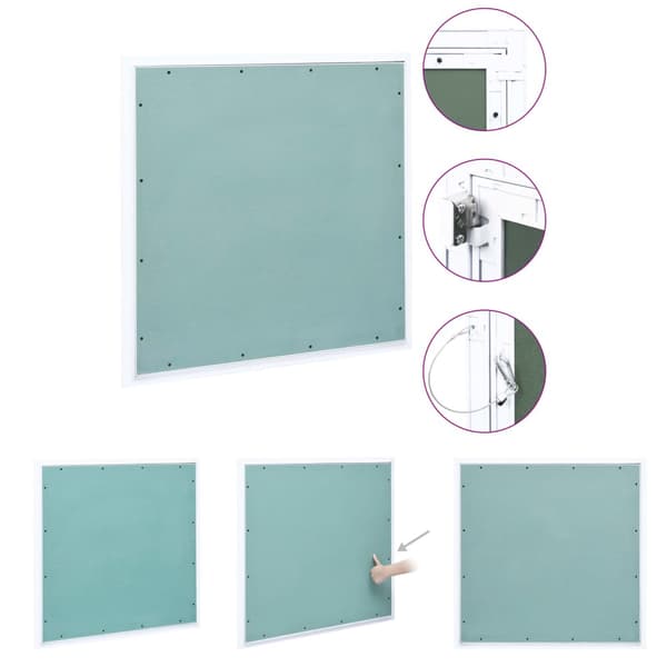 The Living Store adgangspanel med aluminiumsramme og gipsplade 600x600 mm -  Lemme
