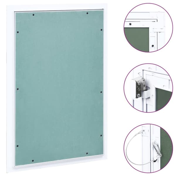 The Living Store adgangspanel med aluminiumsramme og gipsplade 400x600 mm -  Lemme