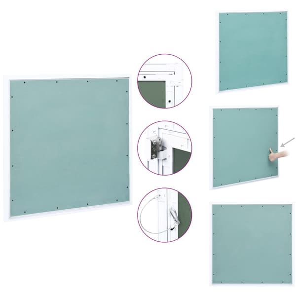 Lemme - Living adgangspanel med aluminiumsramme og gipsplade 600x600 mm