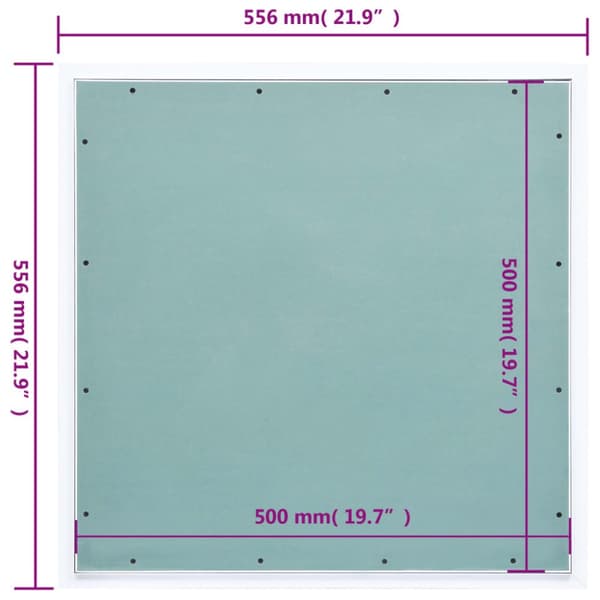 Adgangspanel med aluminiumsramme og gipsplade 500x500 mm - Adgangspanel - Adgangspaneler - Home & Living