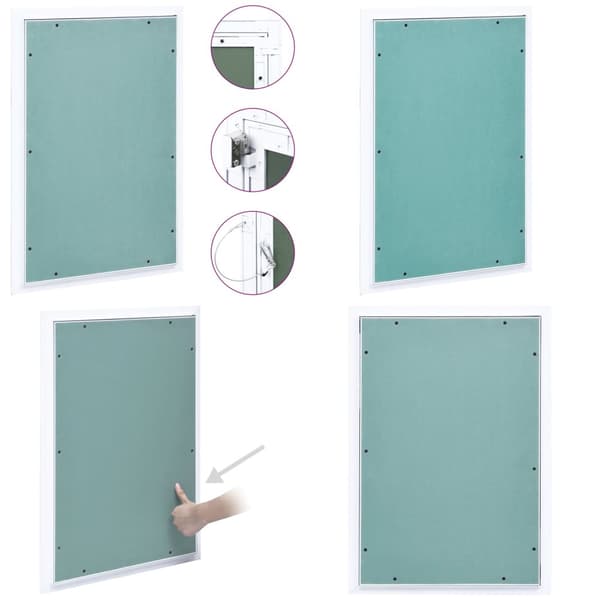Inspektionslucka med aluminiumram och gipsskiva 400x600 mm - Inspektionslucka - Inspektionsluckor - Home & Living