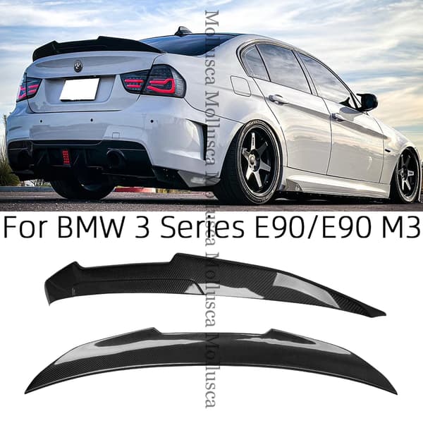 Bakspoiler för bil, kolfiberkonstruktion, perfekt passform för E90-modeller,Kolfiber (PSM)