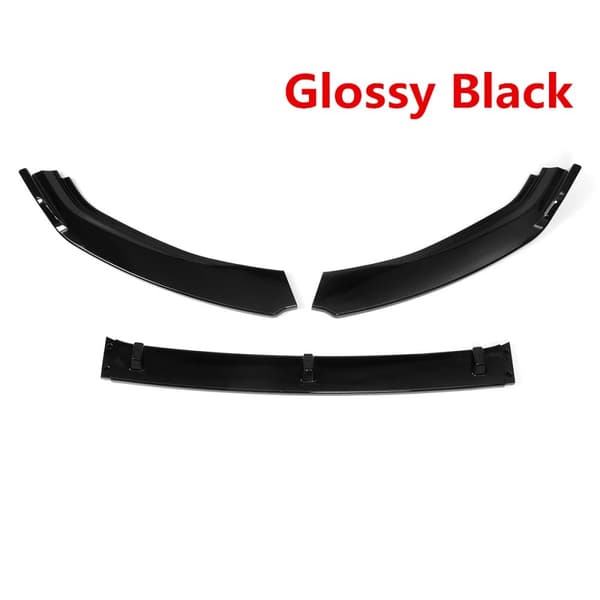 VW Golf MK7 Front Bumper Lip Spoiler, Høj Kvalitet PP, Nem Installation,Glossy Sort