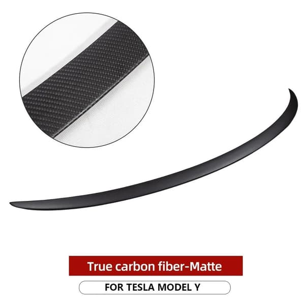 Carbonfiber Spoiler, Mat Finish til Elektrisk Sedan, Blank og Mat Muligheder til Elektrisk SUV,Model Y Mat