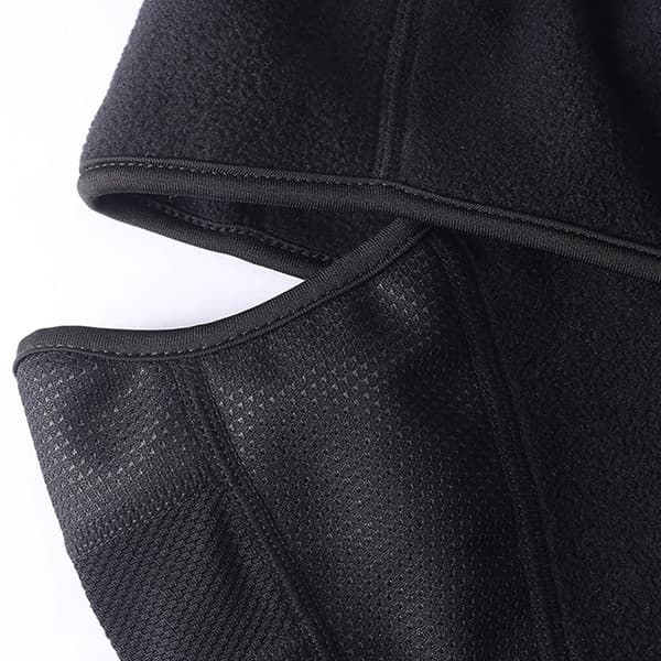 Balaclava / Hiihtonaamari tuulenpitävällä fleecellä - Musta