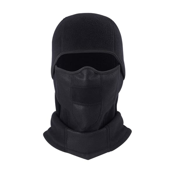 Balaclava / Hiihtonaamari tuulenpitävällä fleecellä - Musta