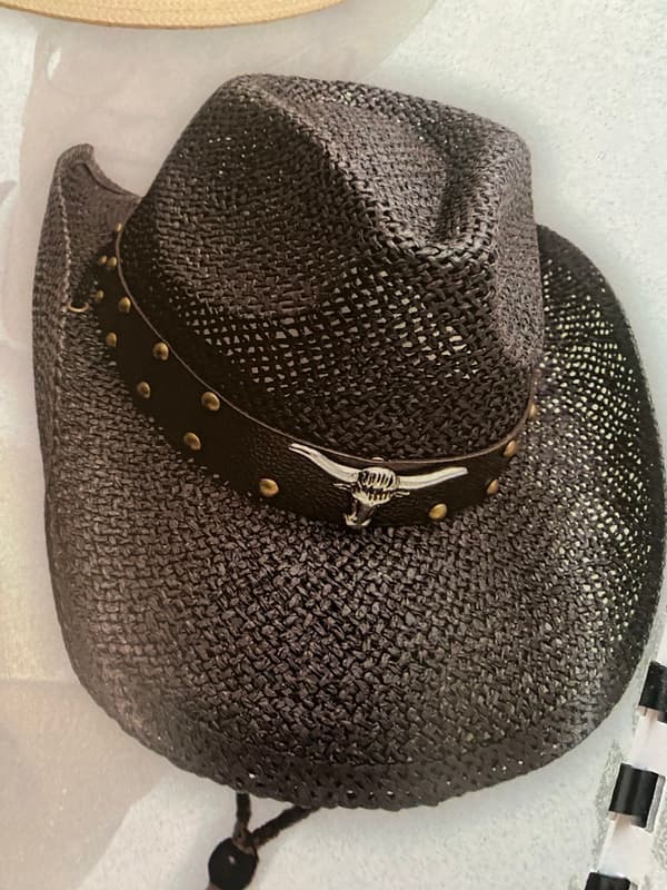 COWBOY COWGIRL BULL LINEDANCE STRÅ HATT