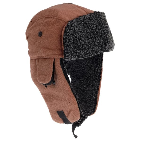 EX-STORES Unisex Mens/Womens Fleece Trapper Hat, Ski Hat Camel 59cm
