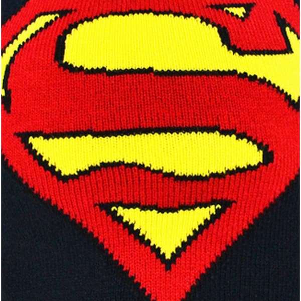 Superman Childrens/Boys Official Logo Roll Down Beanie Hat