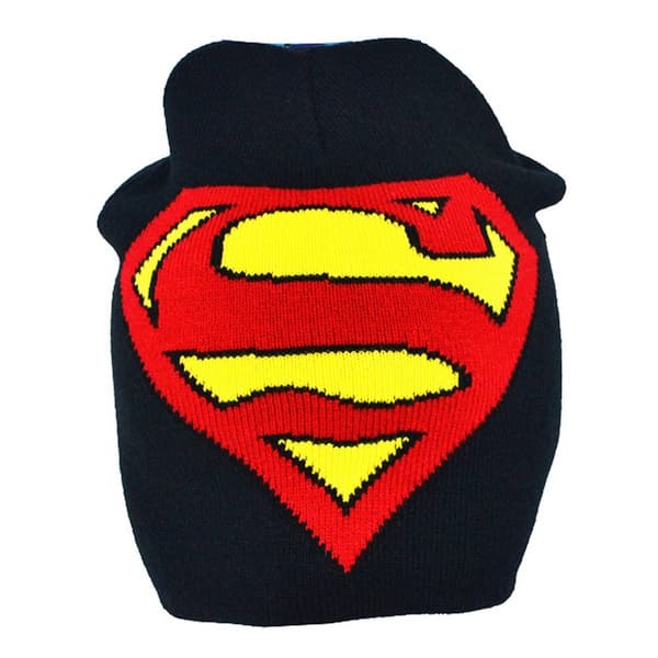 Superman Børn/drenge med officielt logo Roll Down Beanie Hat Multicoloured Junior