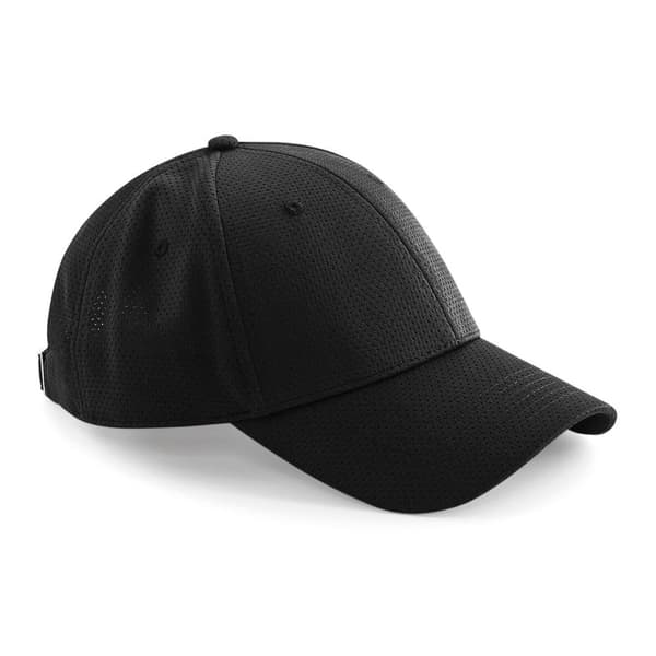 Beechfield Unisex vuxna Air Mesh 6 Panel Cap Black One Size