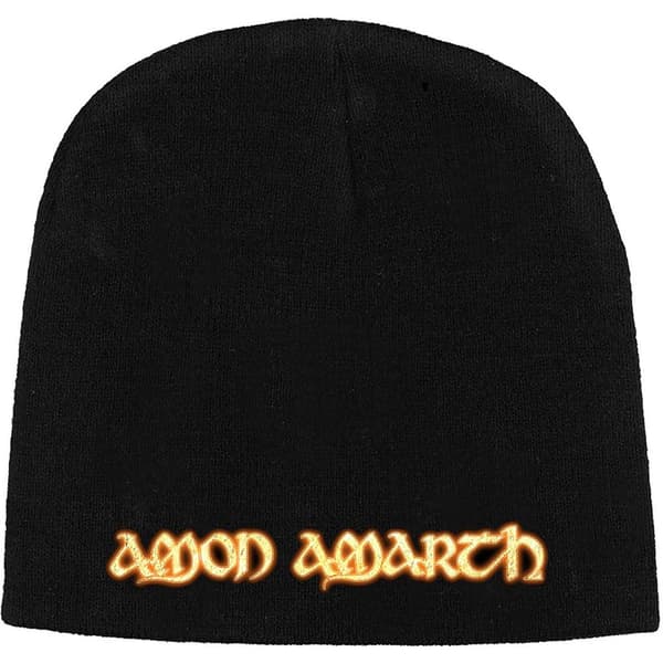 Amon Amarth Unisex Beanie Hat: Gold Logo