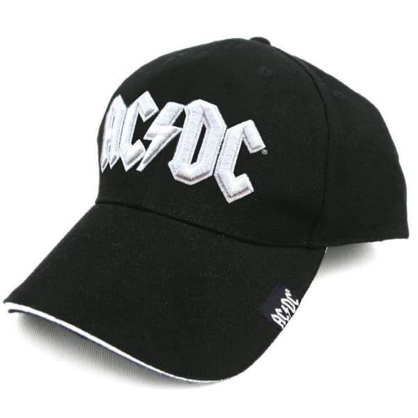 AC/DC Unisex Baseball Cap: White Logo