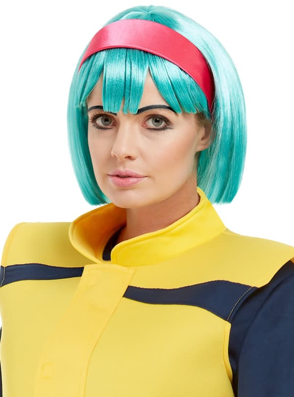 Funidelia | Bulma parykk - Dragon Ball OFFISIELL til dame ▶ Manga, Saiyaner, Tegneserie - Grønn, tilbehør til kostymer