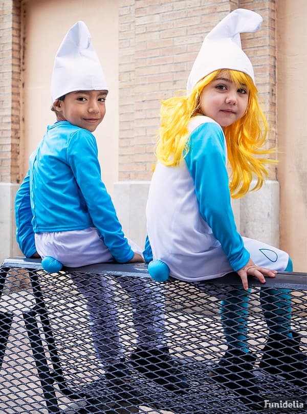 Funidelia | Smurffiina-peruukki VIRALLINEN tytöille ▶ The Smurfs, Piirretty, Smurffit, Kääpiö - Keltainen, asusteet asuihin