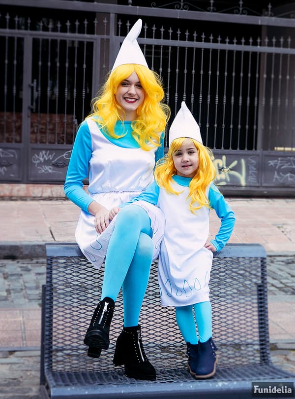 Funidelia | Smurffiina-peruukki VIRALLINEN tytöille ▶ The Smurfs, Piirretty, Smurffit, Kääpiö - Keltainen, asusteet asuihin