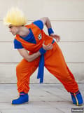 Miniatyrbild 3 av 11: Funidelia | Super Saiyan Peruk - Dragon Ball OFFICIELLA för herr ▶ Manga, Saiyan, Tecknad - Gul, accessoarer för maskeraddräkter