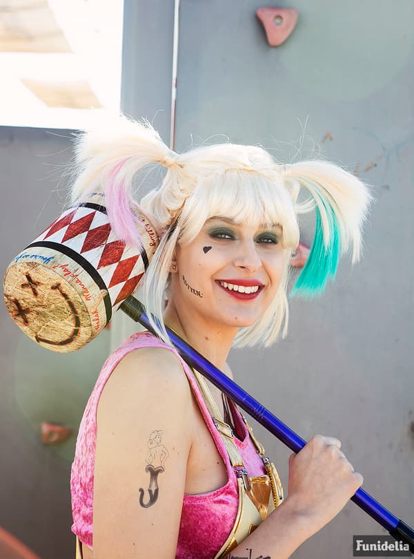 Funidelia | Harley Quinn Parykk - Birds of Prey OFFISIELL til dame ▶ Superhelt, DC Comics, Suicide Squad, Skurker, tilbehør til kostymer