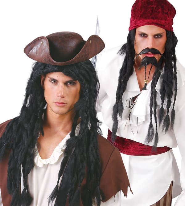 Lang e Svarte Dreadlocks Parykk