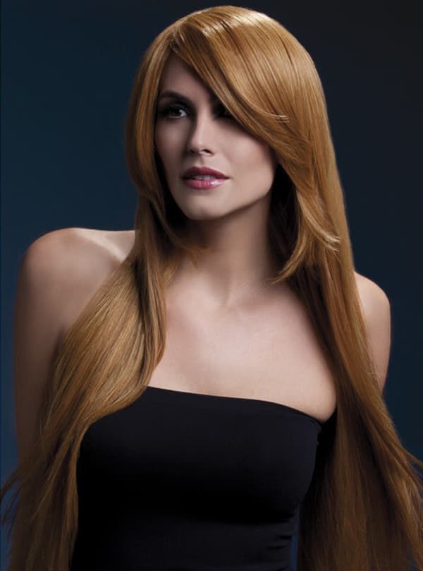 Paryk Mahognifarvet Amber