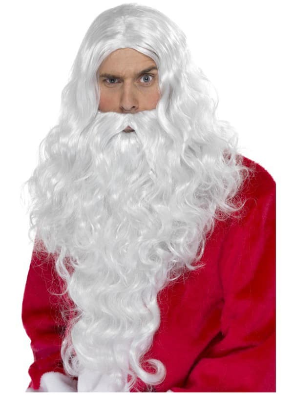 Jultomten Peruk Långt hår