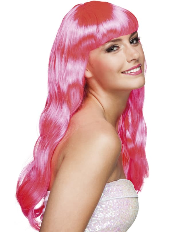 Sensuell Rosa Chique Parykk Dame