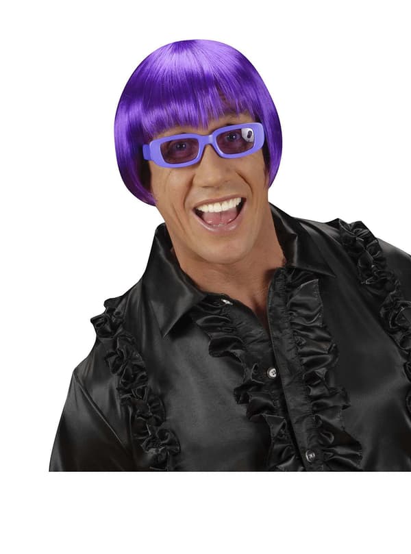 Violet farvet raveparyk