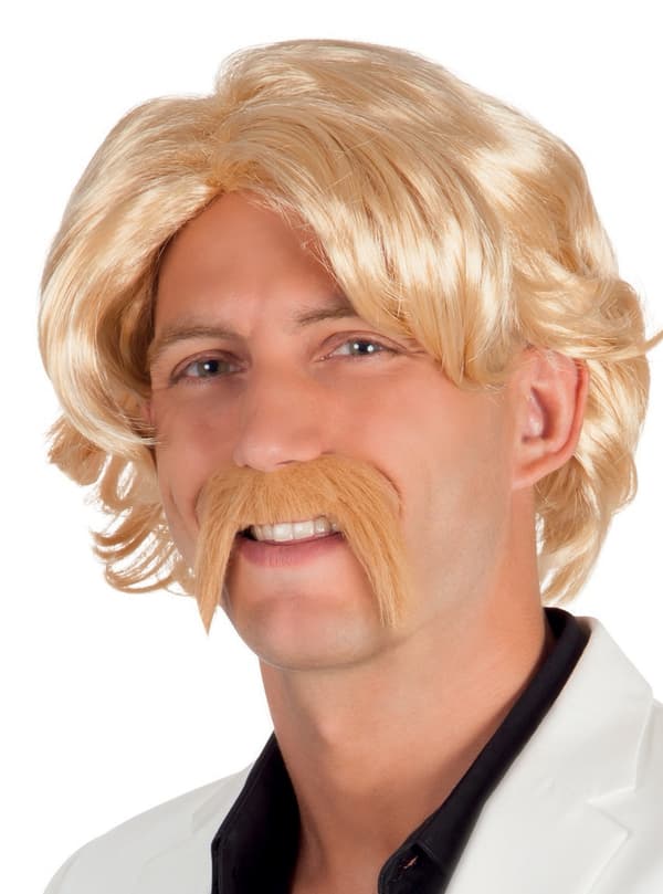Blond paryk og skæg til mænd