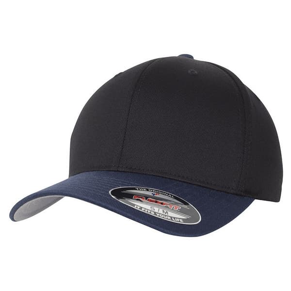Flexfit Unisex vuxen tvåfärgad keps för vuxna Black/Navy L-XL