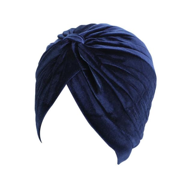 Turban i luksuriøs fløjl i flere farver hat