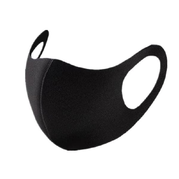 3 -Pack Tvättbart Munskydd / Ansiktsmask - Svart