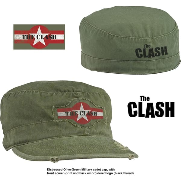 The Clash Unisex Military Cap: Star Logo (Distressed) (Medium)