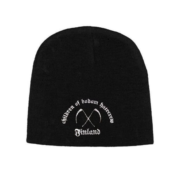 Children of Bodom Beanie Hat Cap Hatecrew Finland Band Logo Official black One Size