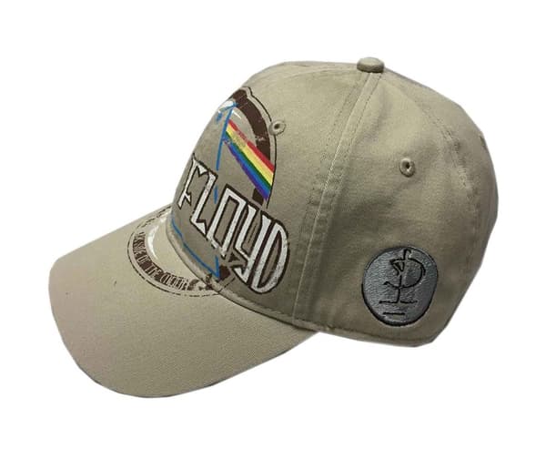 Pink Floyd Baseball Cap Dark Side of the Moon Album Distressed Official Sand One Size
