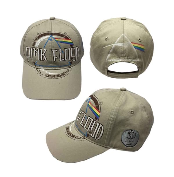 Pink Floyd Baseball Cap Dark Side of the Moon Album Distressed Official Sand One Size